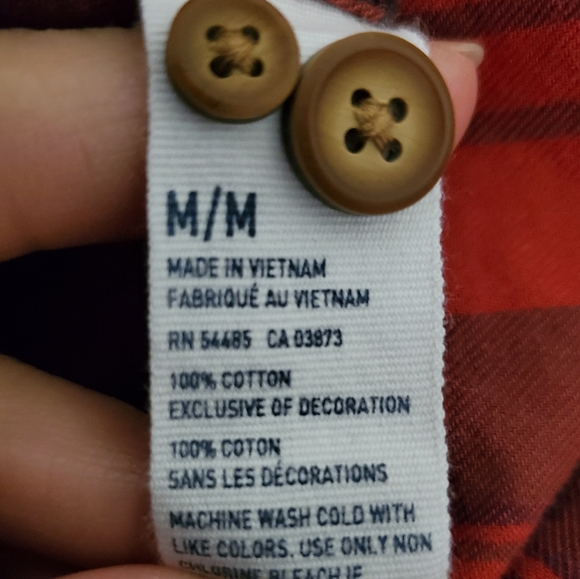 American Eagle Outfitters Red Plaid Prep Fit Button Down Shirt - Picture 9 of 10